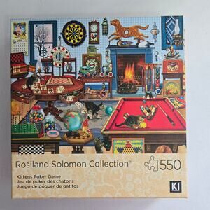 KI Puzzle 550 Pieces Rosiland Solomon Jigsaw Puzzle Kittens Poker Game